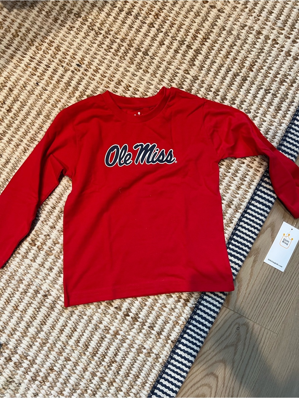 Ole Miss Red Long-Sleeve Kids Shirt